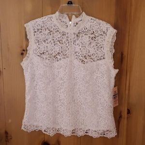 NWT White Lace Tank